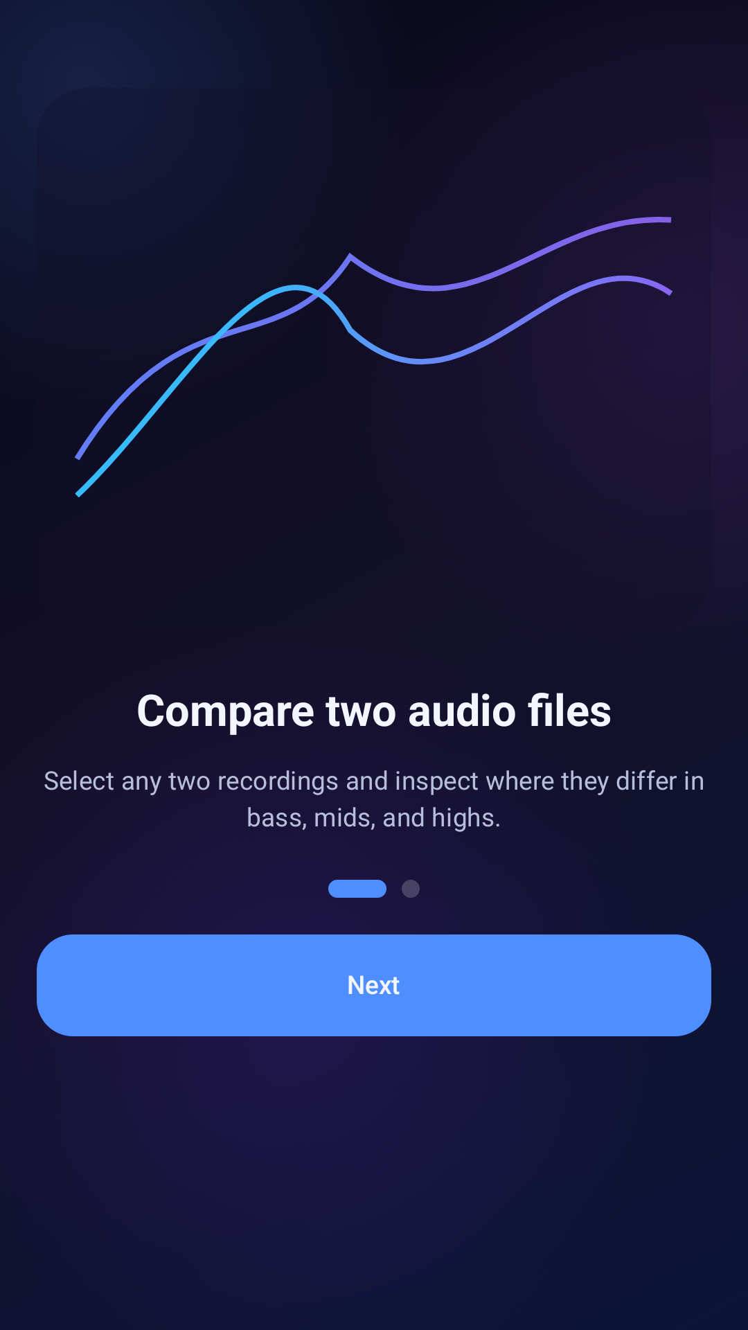App onboarding screen